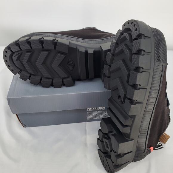 Palladium Womens 8 Revolt Lo TX Black/Black Platform Shoes 97243-010-M New - Picture 3 of 9